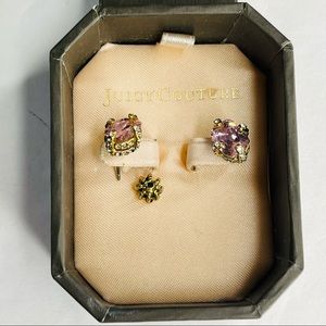 Y2K Juicy Couture Pink Crystal Studded Earrings